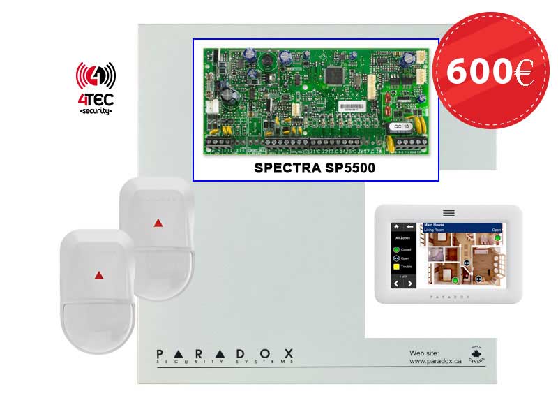 Συναγερμός Paradox SP5500 με 10 παγίδες, Πληκτρολόγιο TM 50 & 2 Radar